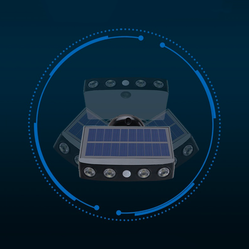 Lampe puissante solaire rotative