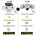 Applique LED solaire triple éclairage puissant