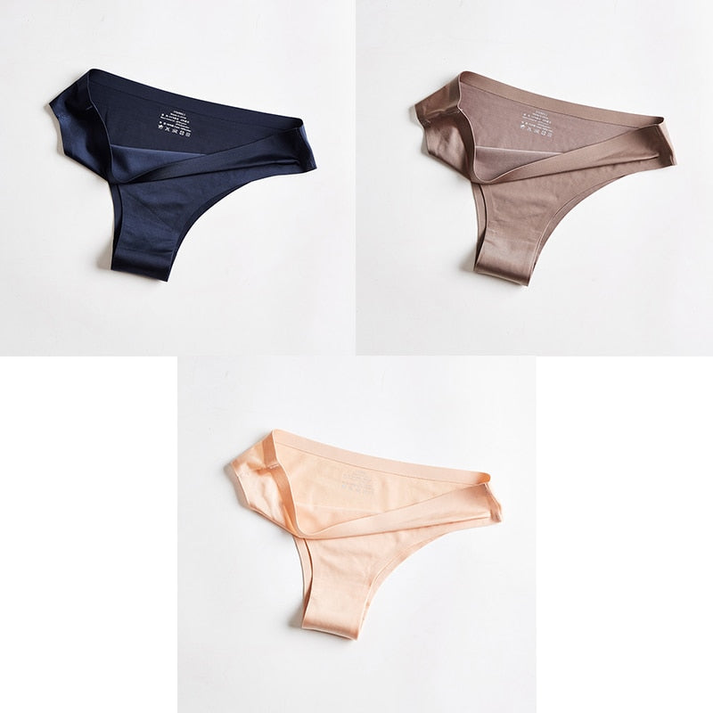 3x Culottes en soie glacée 100% invisibles