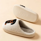 Pantoufles en Coton Femme – Motif Teckel Mignon