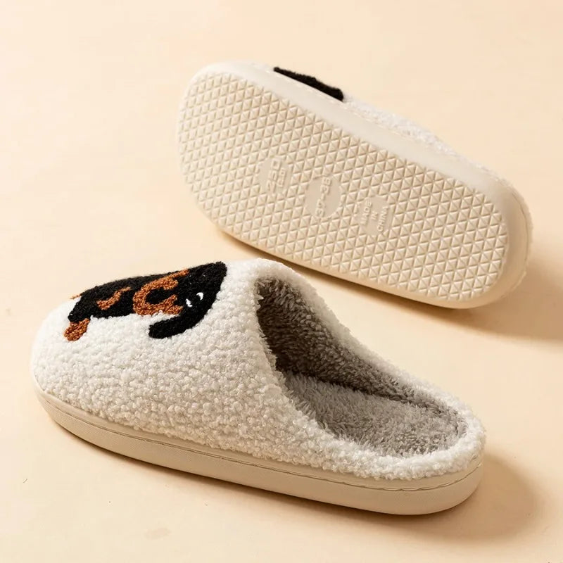 Pantoufles en Coton Femme – Motif Teckel Mignon
