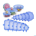 Lot de 12 Couvercles en silicone extensible