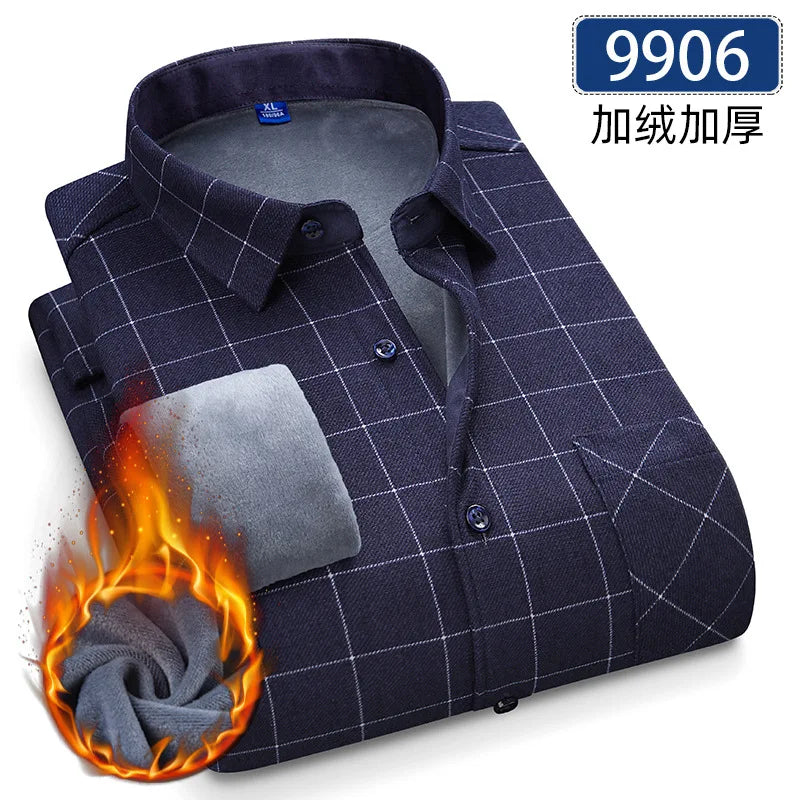 Chemise Hiver Homme Épaissie & Doublée Polaire