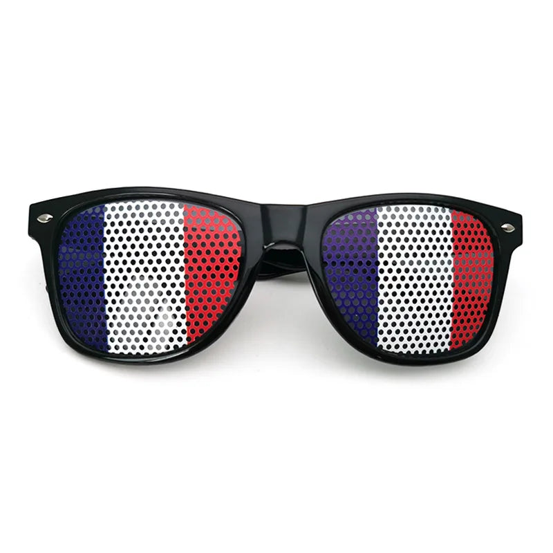 Lunettes de Soleil Unisexes avec Drapeaux Coupe du Monde – Accessoire Festif et Sportif