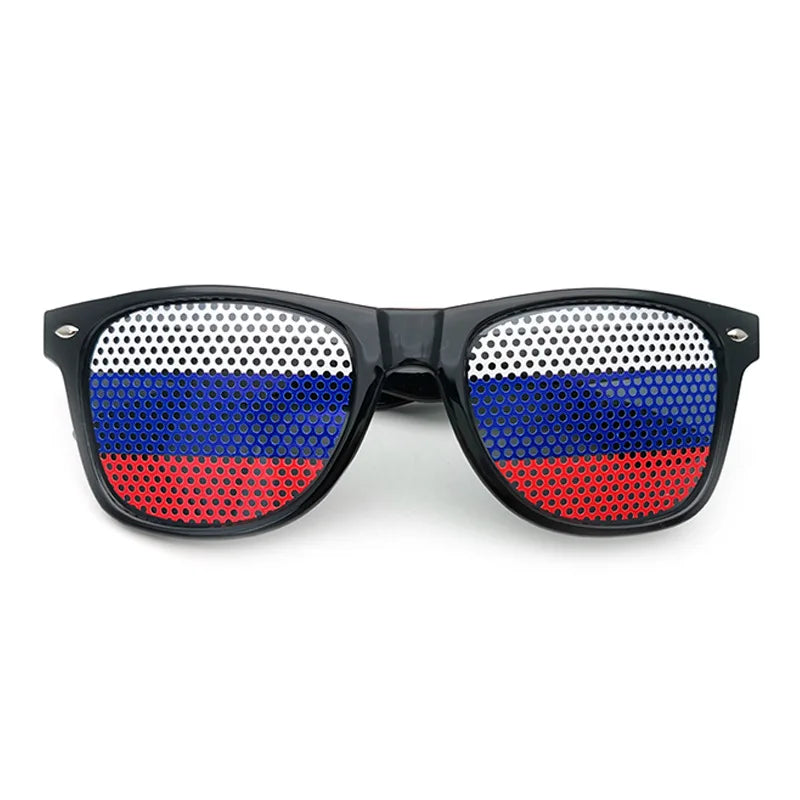 Lunettes de Soleil Unisexes avec Drapeaux Coupe du Monde – Accessoire Festif et Sportif