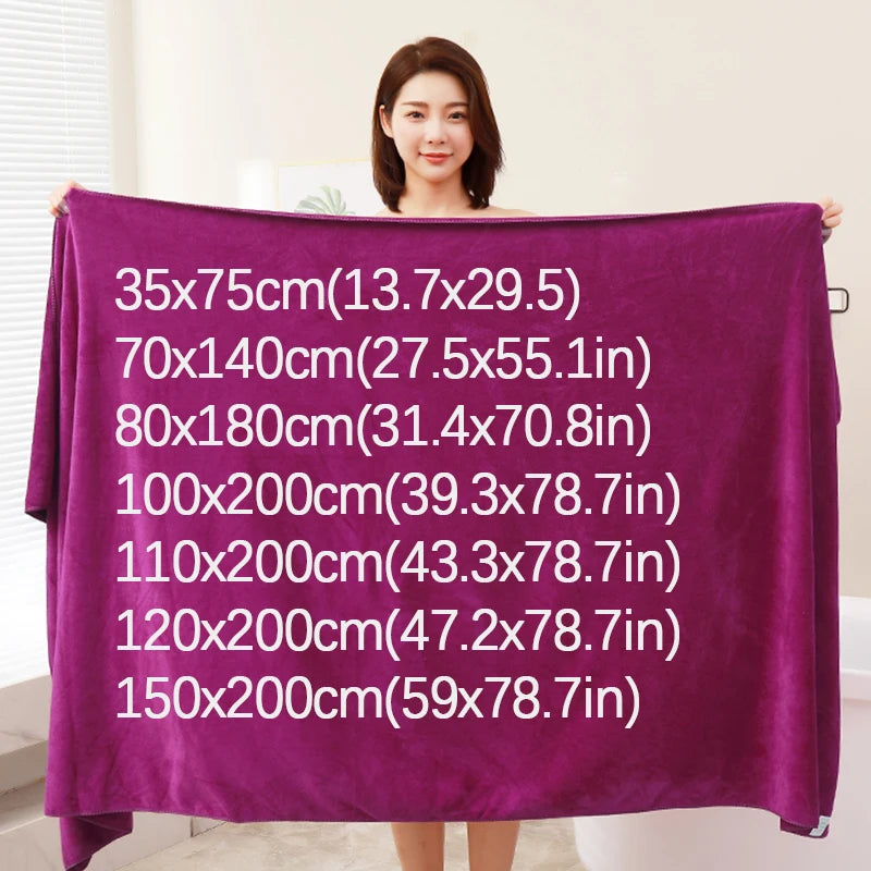 Serviette de Bain en Microfibre Super Épaisse & Absorbante à Séchage Rapide