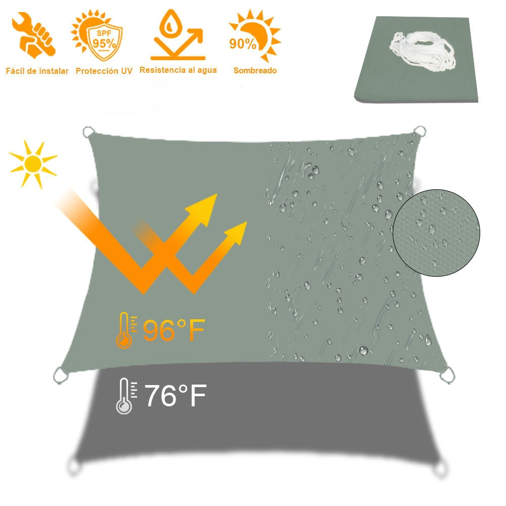 Toldo vela cuadrado o rectangular - Kit completo