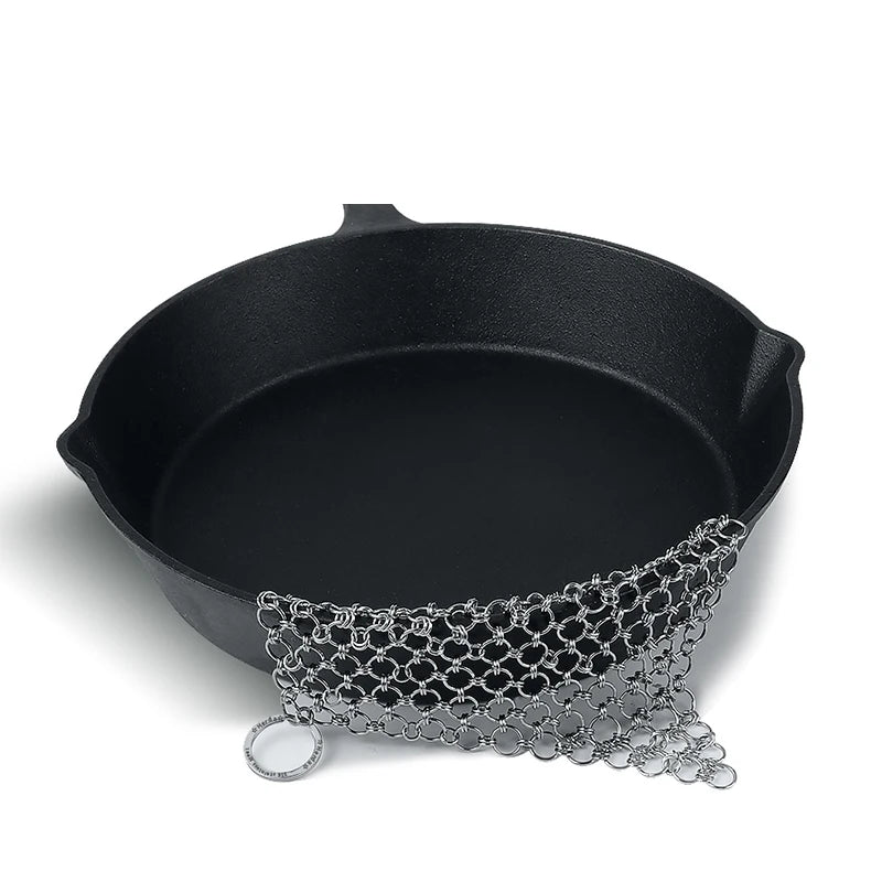 Chaîne de Nettoyage Multifonctions en Acier Inoxydable 10/15/20cm - Pour Vaisselle, Poêles, Woks et Casseroles
