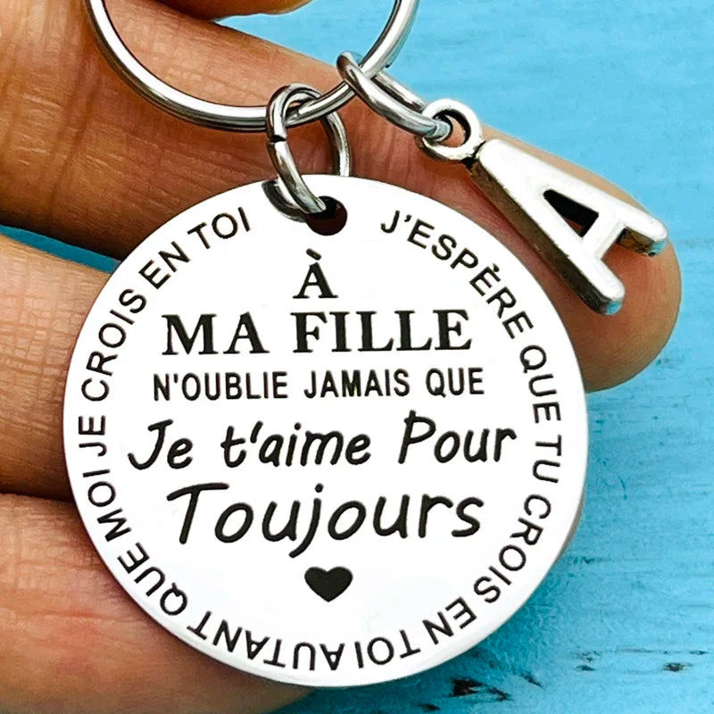 Porte-clé à offrir "Mon fils" avec initiale