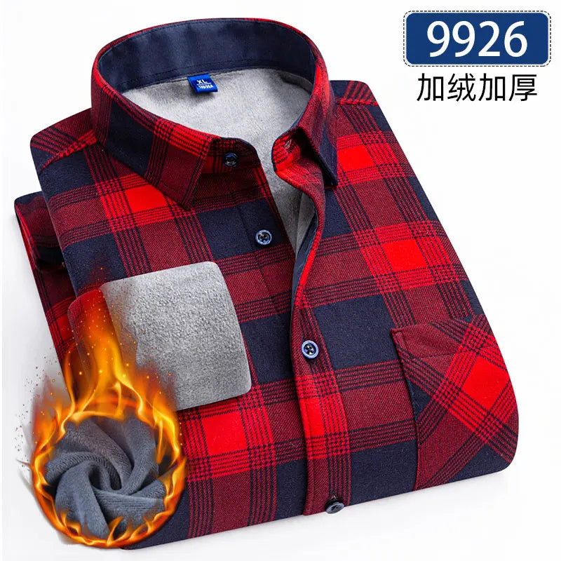 Chemise Hiver Homme Épaissie & Doublée Polaire