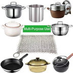 Chaîne de Nettoyage Multifonctions en Acier Inoxydable 10/15/20cm - Pour Vaisselle, Poêles, Woks et Casseroles