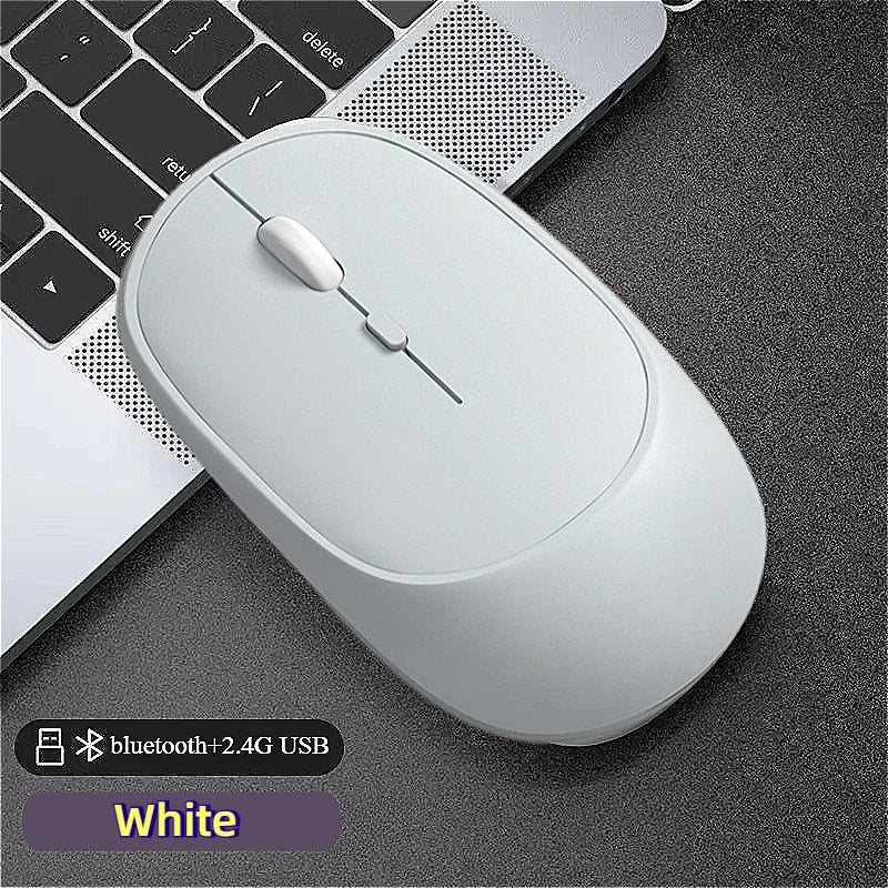 Souris Sans Fil Bluetooth Rechargeable – Silencieuse, Ergonomique et DPI Réglable