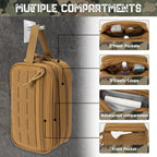 Trousse de toillette Militaire avec compartiment imperméable - Grande capacité