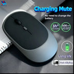 Souris Sans Fil Bluetooth Rechargeable – Silencieuse, Ergonomique et DPI Réglable