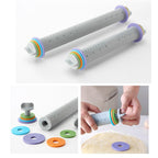 Rouleau à pâtisserie en silicone réglable