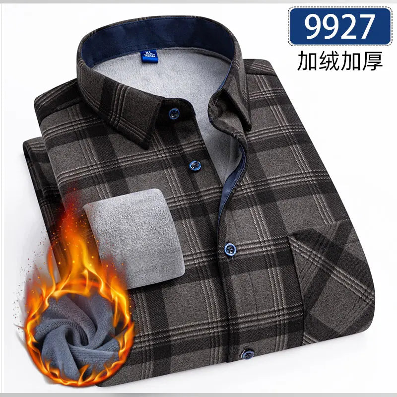 Chemise Hiver Homme Épaissie & Doublée Polaire