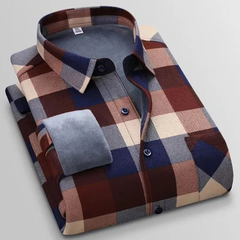 Chemise Hiver Homme Épaissie & Doublée Polaire