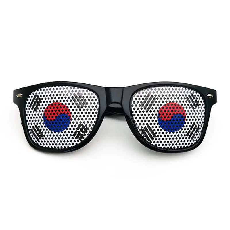Lunettes de Soleil Unisexes avec Drapeaux Coupe du Monde – Accessoire Festif et Sportif