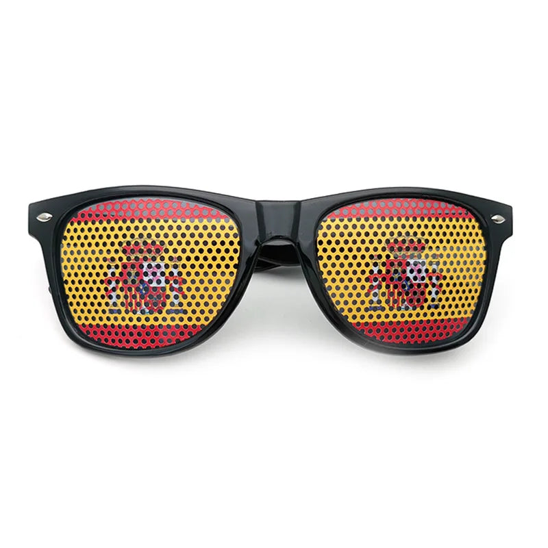 Lunettes de Soleil Unisexes avec Drapeaux Coupe du Monde – Accessoire Festif et Sportif
