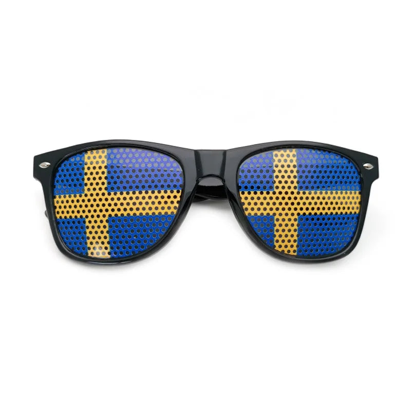 Lunettes de Soleil Unisexes avec Drapeaux Coupe du Monde – Accessoire Festif et Sportif