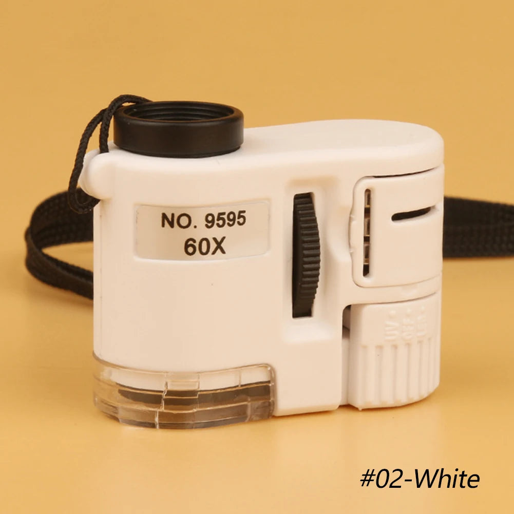 Lupa de Bolsillo 60X con LED – Mini Microscopio Portátil para Joyas, Divisas e Inspección de Precisión