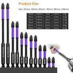 6 Embouts Tournevis Antichoc pour Perceuse – Magnétiques & Robustes