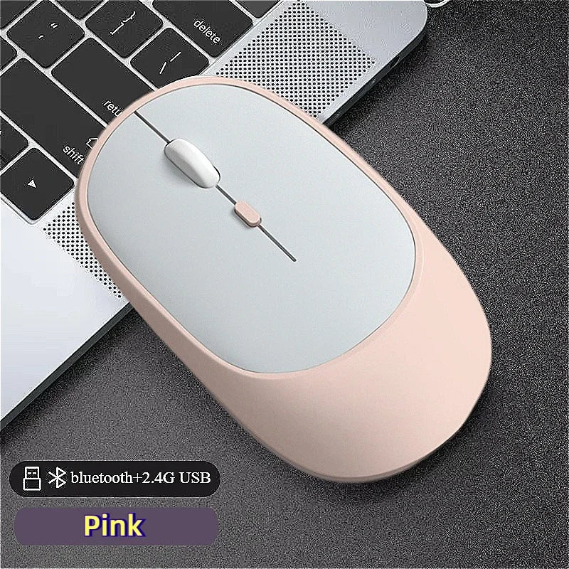 Souris Sans Fil Bluetooth Rechargeable – Silencieuse, Ergonomique et DPI Réglable