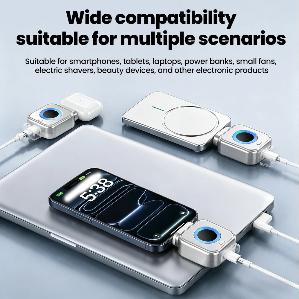 Cargador USB-C Inteligente de 140W de Carga Rápida – Desconexión Automática con Carga Completa para Teléfonos
