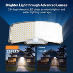 Projecteur LED Solaire Extérieur – 234 LEDs + Capteur