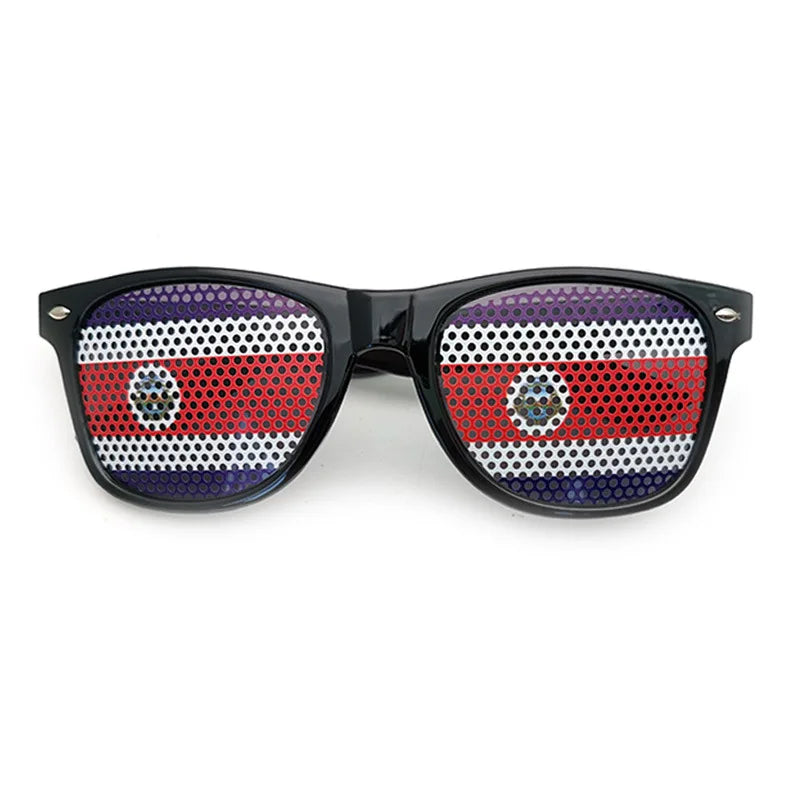 Lunettes de Soleil Unisexes avec Drapeaux Coupe du Monde – Accessoire Festif et Sportif