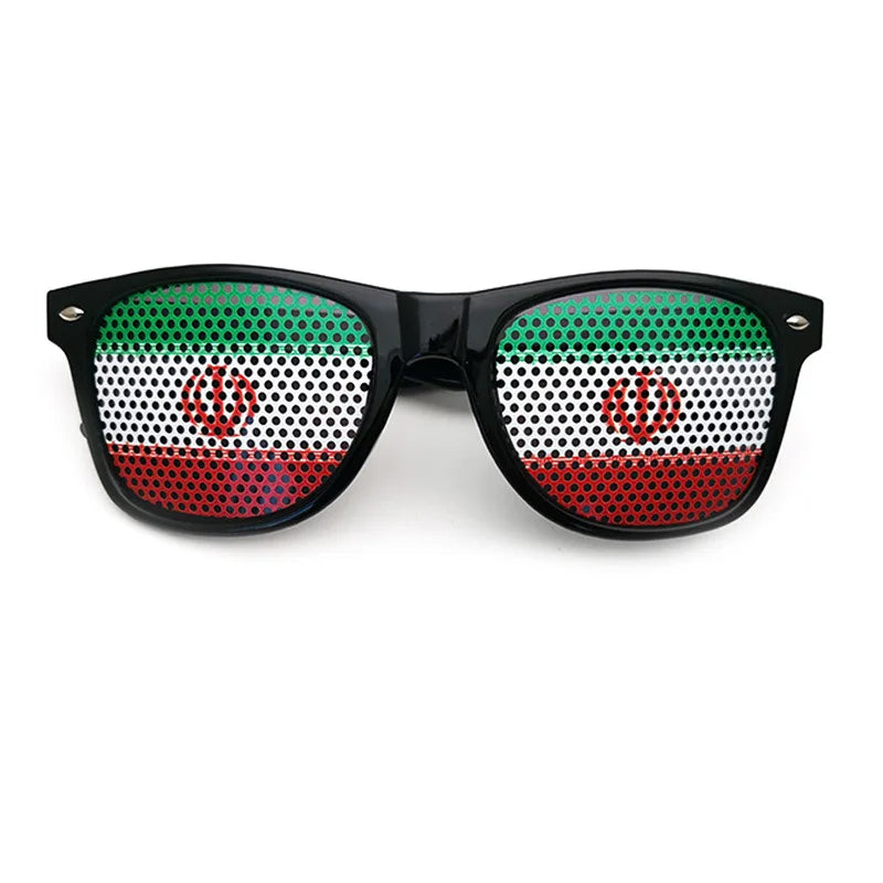 Lunettes de Soleil Unisexes avec Drapeaux Coupe du Monde – Accessoire Festif et Sportif