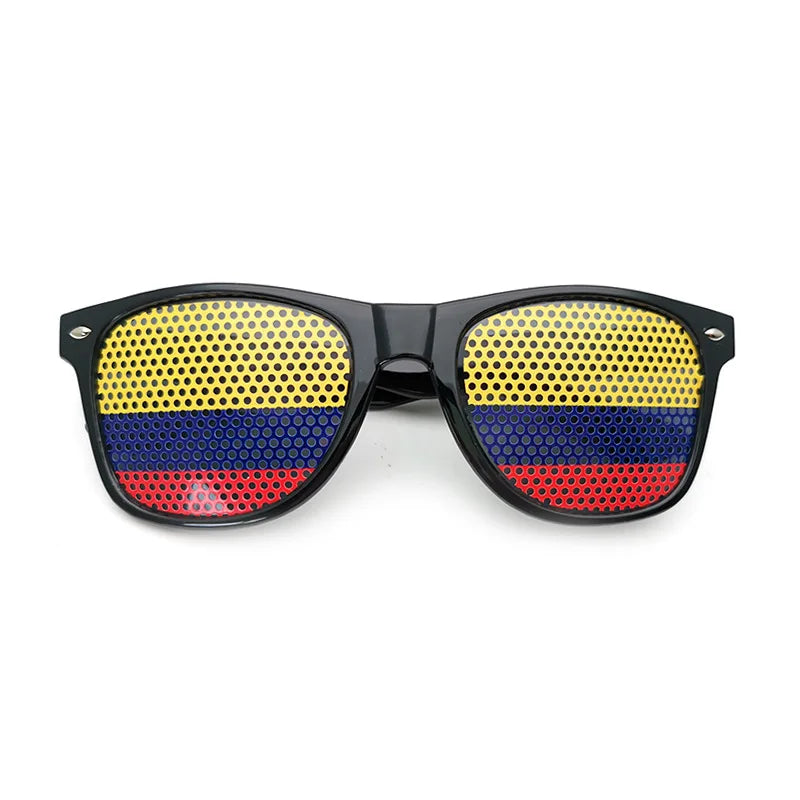 Lunettes de Soleil Unisexes avec Drapeaux Coupe du Monde – Accessoire Festif et Sportif