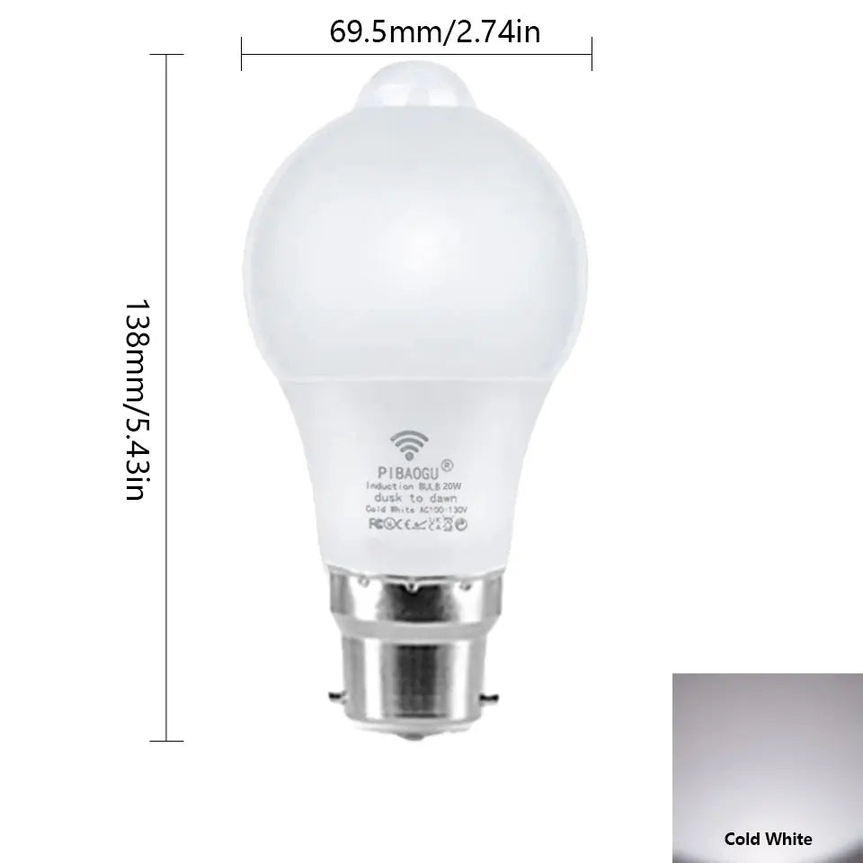 Lot de 4 Ampoules LED Economiques avec Détecteur de Mouvement