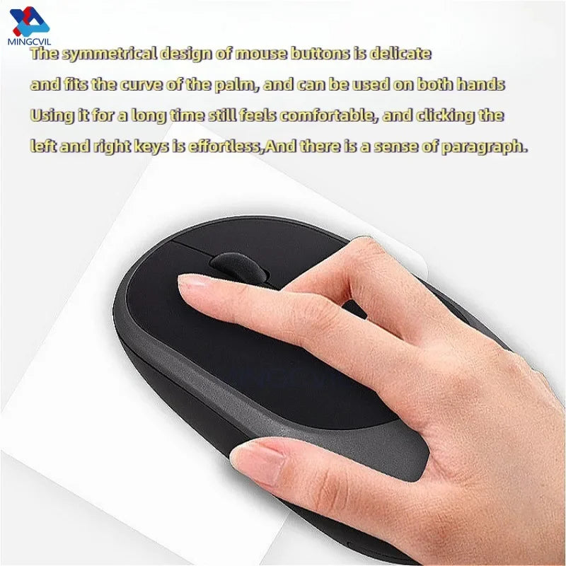 Souris Sans Fil Bluetooth Rechargeable – Silencieuse, Ergonomique et DPI Réglable