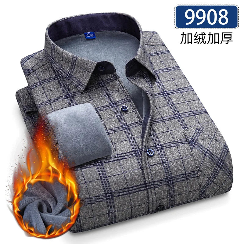 Chemise Hiver Homme Épaissie & Doublée Polaire