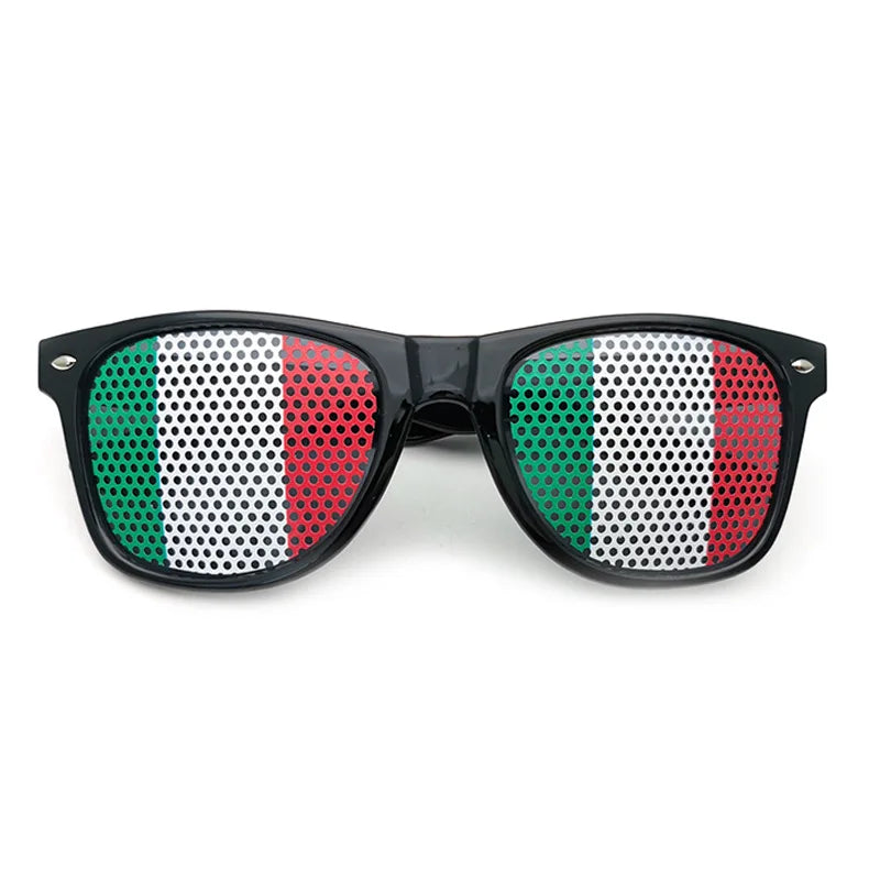 Lunettes de Soleil Unisexes avec Drapeaux Coupe du Monde – Accessoire Festif et Sportif