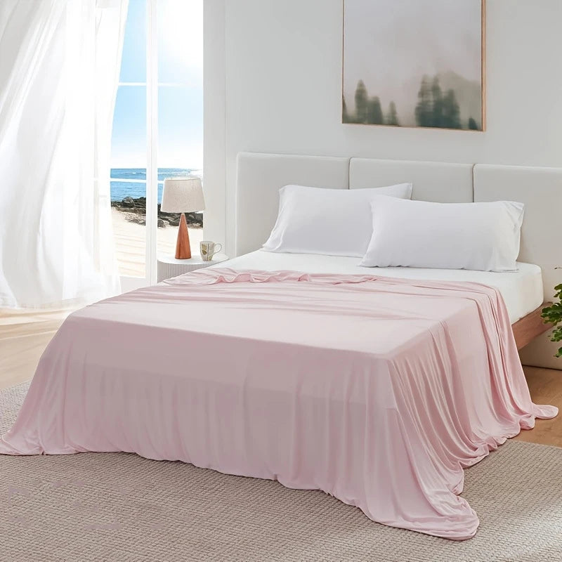 Manta de Verano con Efecto Seda Helada – Plaid Refrescante Ligero, Transpirable y Suave para la Piel