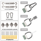 Toldo vela cuadrado o rectangular - Kit completo