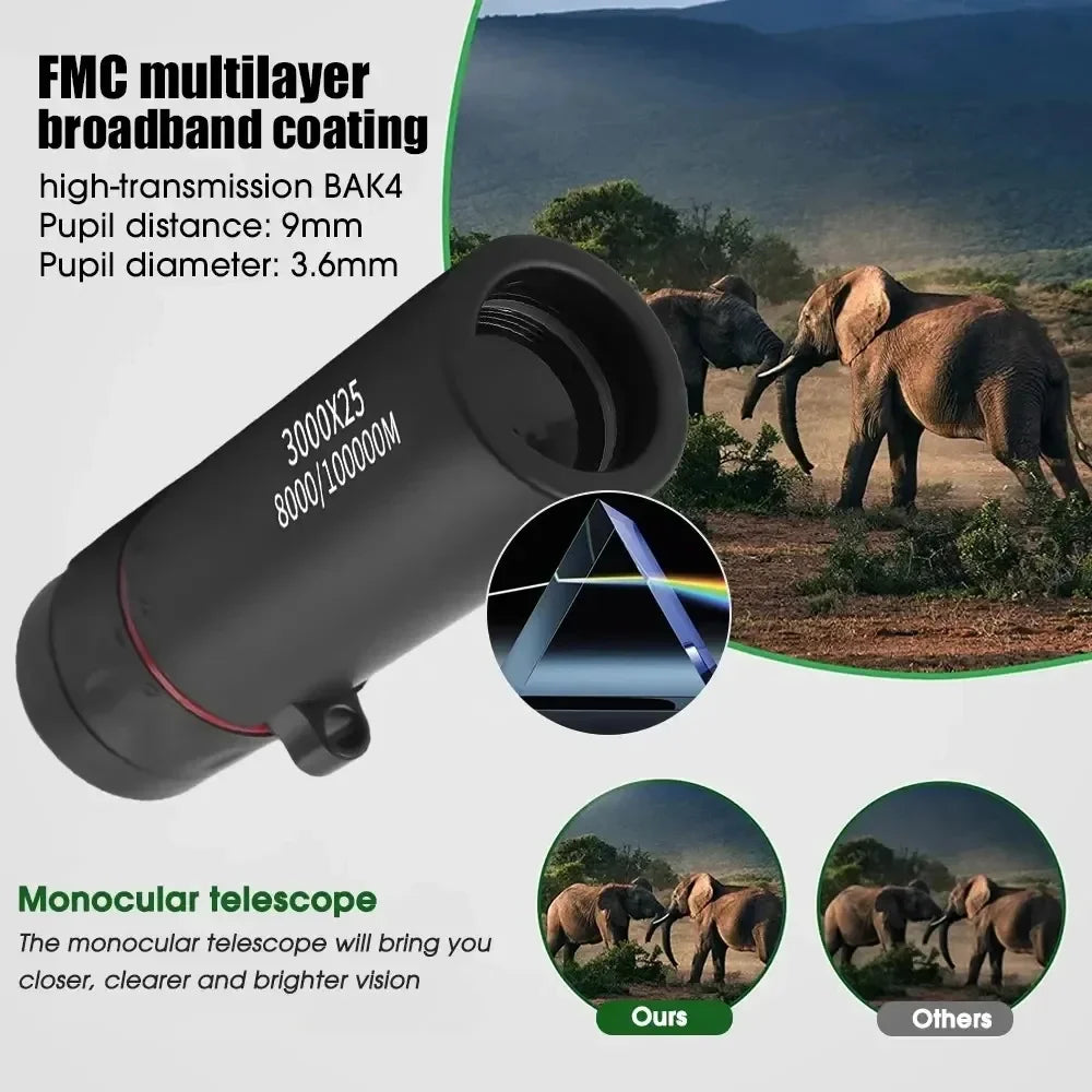 Télescope Monoculaire Haute Définition – Compact, Portable et Idéal pour l’Observation en Plein Air