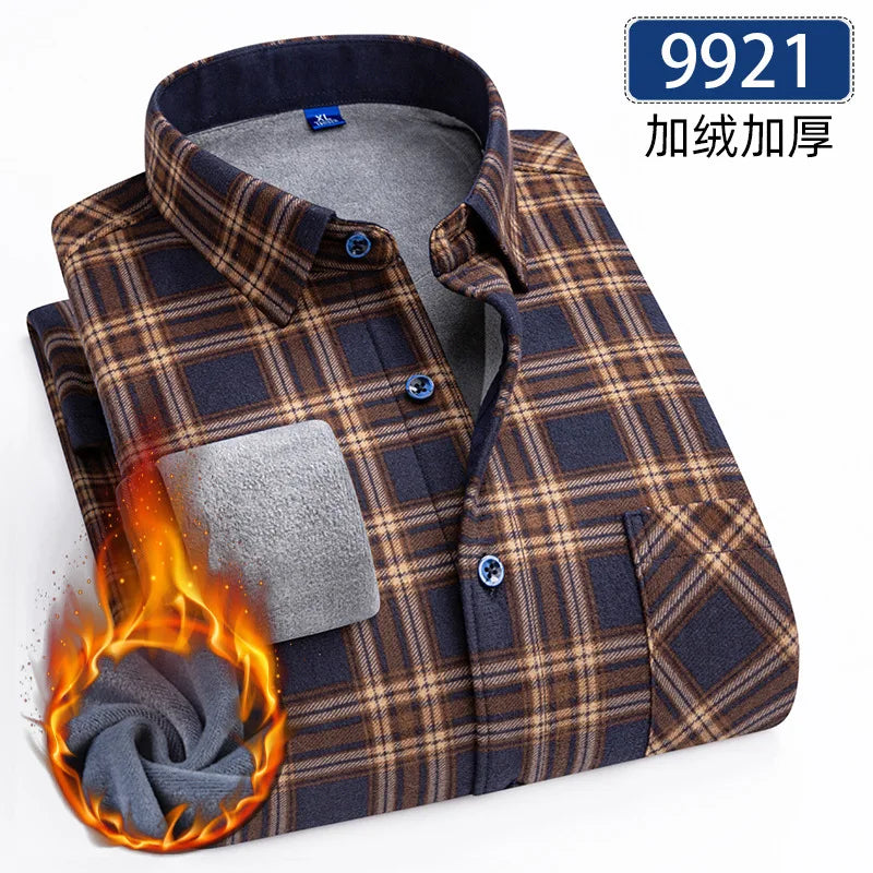 Chemise Hiver Homme Épaissie & Doublée Polaire