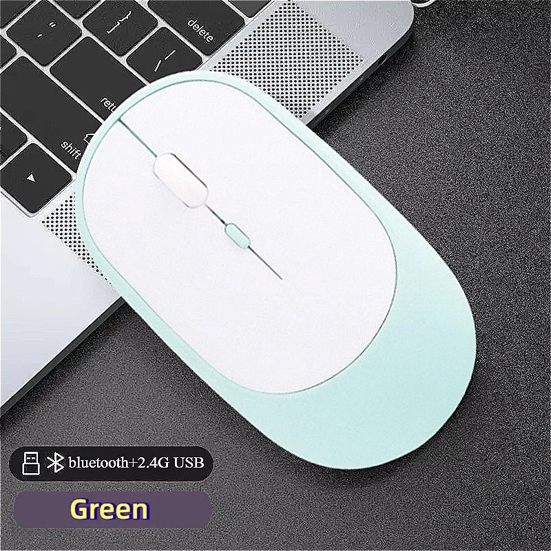 Souris Sans Fil Bluetooth Rechargeable – Silencieuse, Ergonomique et DPI Réglable