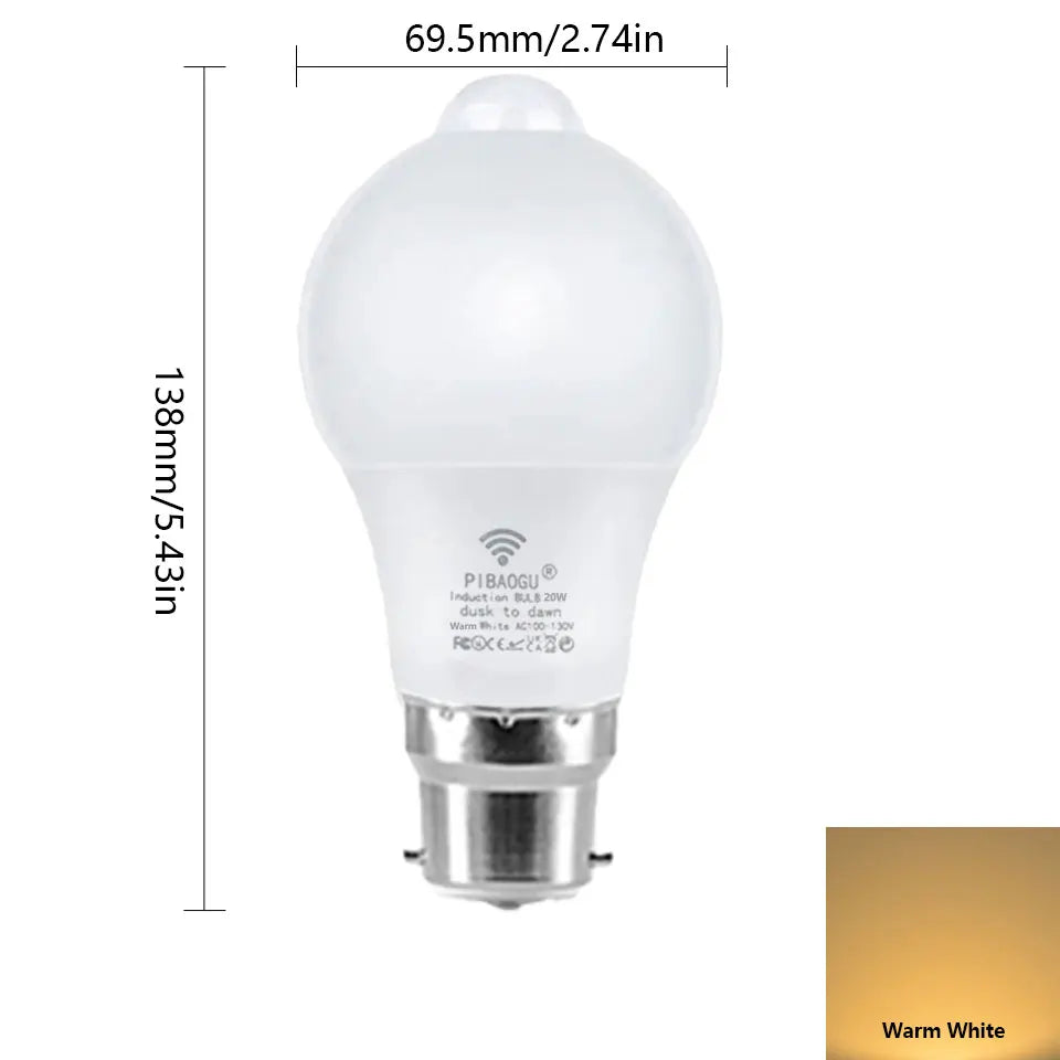 Lot de 4 Ampoules LED Economiques avec Détecteur de Mouvement