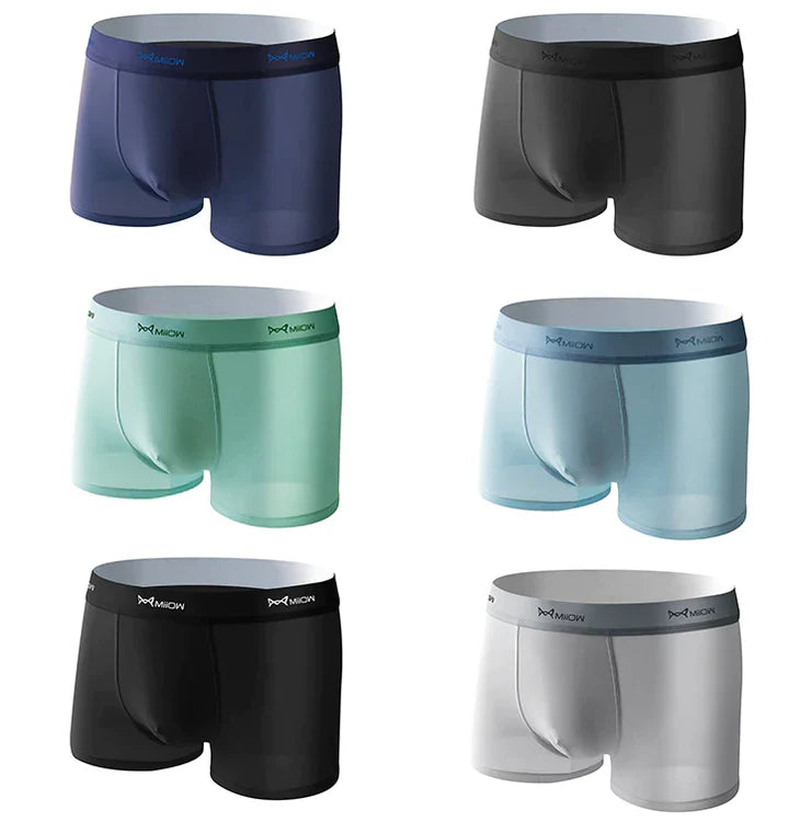 4x boxer en soie glacée anti bactérien