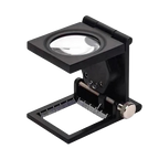 Loupe Compte-fils pliable Grossissement x10 avec échelle et LED - Étui