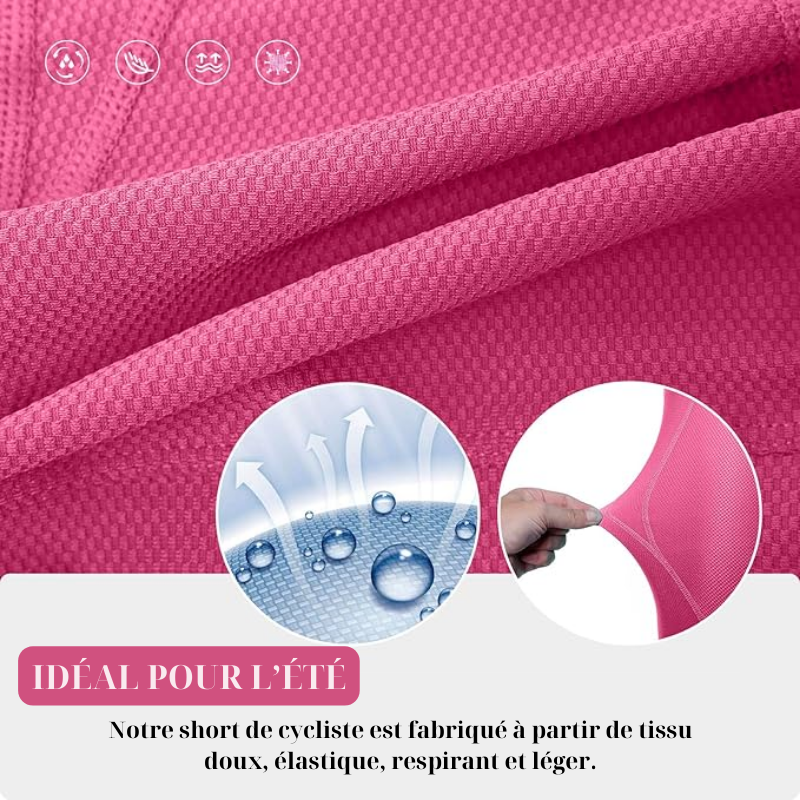 Short de cyclisme rembourré en gel 3D pour femme