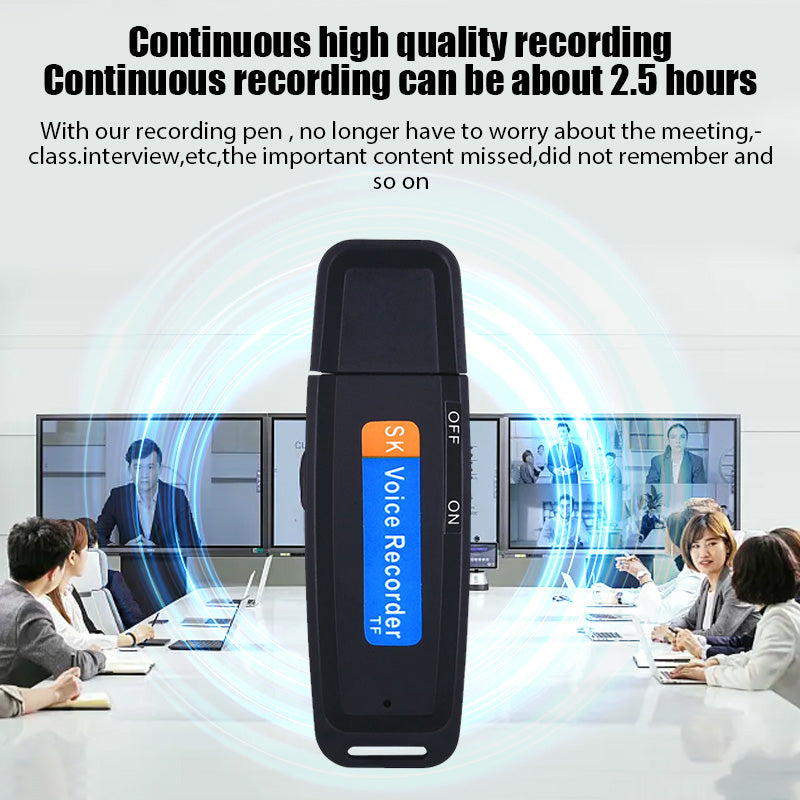 Enregistreur vocal USB + Carte SD 16GB OFFERTE